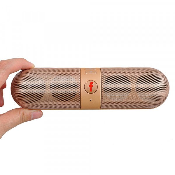 Wholesale Five Star Pill Portable Bluetooth Speaker (Gold)